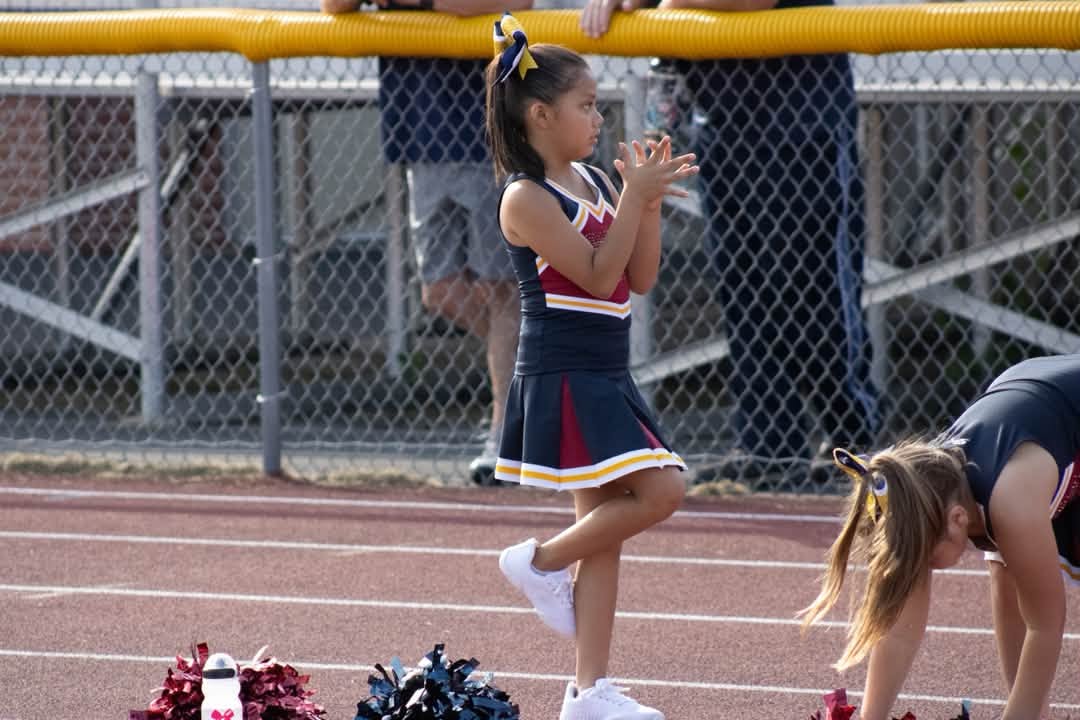 Titans cheerleader on the sideline during a game