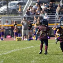 Titans football player heading toward the sideline during a game