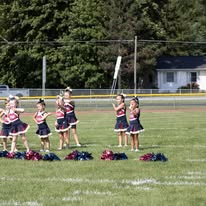Titans cheerleaders performing on the field